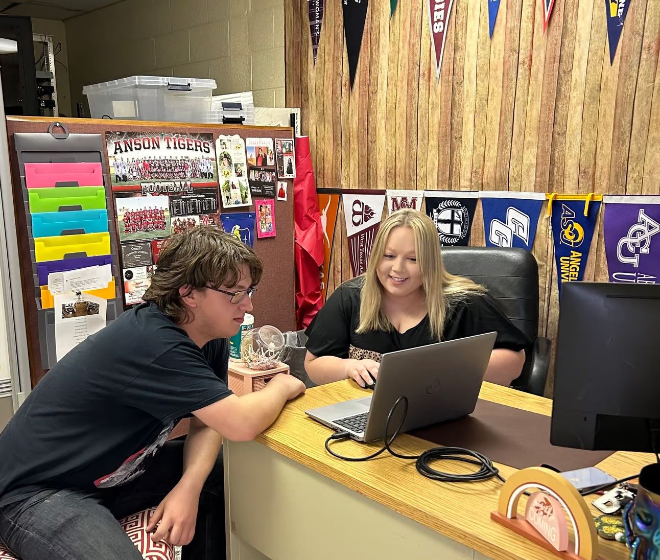 Youth Advisor Brooke with Anson High School Student